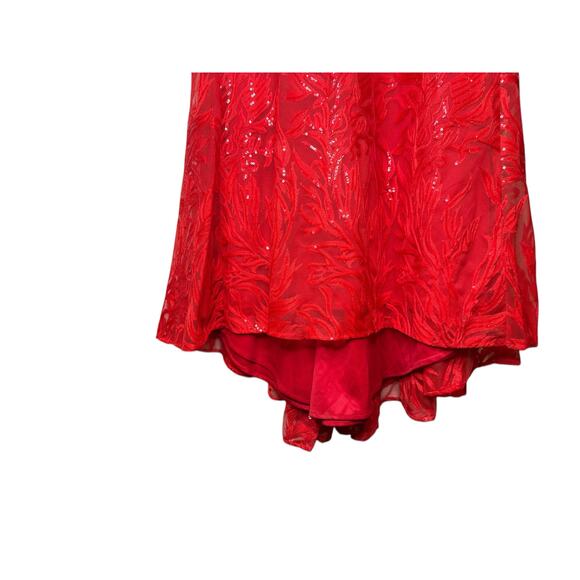 MAC DUGGAL NWT Evening Gown 12421 Red Sparkle Embellished Size 6 $798 MSRP - Picture 13 of 14